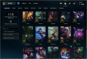 Conta unranked (Não foi upada por bot) - League of Legends LOL