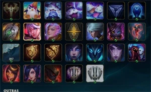 Conta abandonada muitos icones⭐ - League of Legends LOL