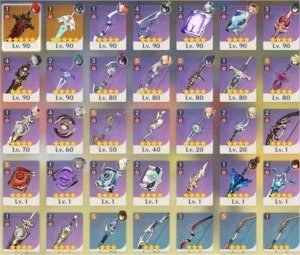 Genshin Impact AR 56, Dilluc C2, Venti C1, Jean C1