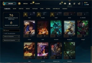 Conta ouro 4 com 35 Champs e 7 Skins - League of Legends LOL