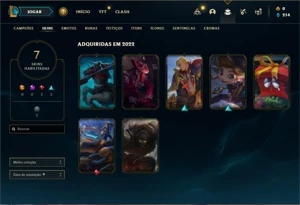 Conta ouro 4 com 35 Champs e 7 Skins - League of Legends LOL
