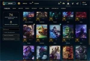 Conta ouro 4 com 35 Champs e 7 Skins - League of Legends LOL