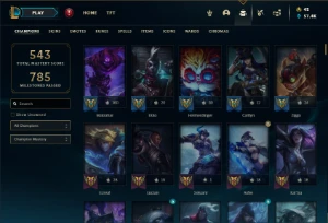 Ferro 2 com TODOS os champs e 386 Skins + 74 Cromas - League of Legends LOL