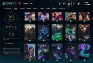 Ferro 2 com TODOS os champs e 386 Skins + 74 Cromas - League of Legends LOL