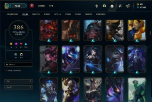Ferro 2 com TODOS os champs e 386 Skins + 74 Cromas - League of Legends LOL