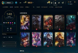 Conta League Of Legends - Main Suporte - 140 Skins LOL