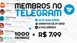 🥇[PROMOÇÃO]✨MEMBROS PARA SEU GRUPO NO TELEGRAM 1K R$7,99 - Redes Sociais