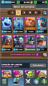 Conta Clash Royale Arena 10
