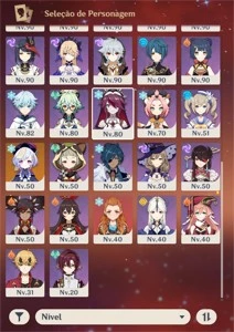 Genshin Impact - AR 57 - 10xCharacters 5* - 7xWeapons 5*