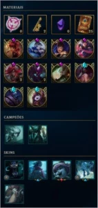 CONTA DE LOL GOLD 4, 62 SKINS, 105 CHAMPS E NÍVEL 300 - League of Legends