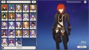 AR 55 DILUC C1/VENTI/ALBEDO/CHILDE/GANYU/KEQUING/ZHONG/JEAN - Genshin Impact