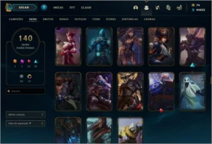 Conta Platina (III) 50k Essência, 140 Skins, 281 Ícones - League of Legends LOL