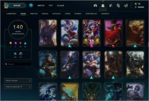 Conta Platina (III) 50k Essência, 140 Skins, 281 Ícones - League of Legends LOL