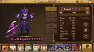 Summoners War Global Ragdoll