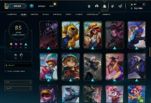 Fullacesso - Conta De 2017 - 85 Skins - Level 316 - 145 Camp - League of Legends LOL