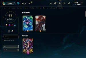 Fullacesso - Conta De 2017 - 85 Skins - Level 316 - 145 Camp - League of Legends LOL