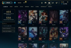 Fullacesso - Conta De 2017 - 85 Skins - Level 316 - 145 Camp - League of Legends LOL