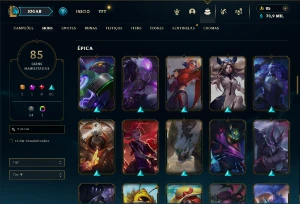 Fullacesso - Conta De 2017 - 85 Skins - Level 316 - 145 Camp - League of Legends LOL