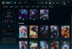 Prata 3 com 50 Champs e 13 Skins - League of Legends LOL