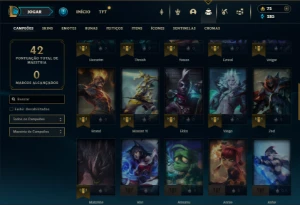 Prata 3 com 50 Champs e 13 Skins - League of Legends LOL