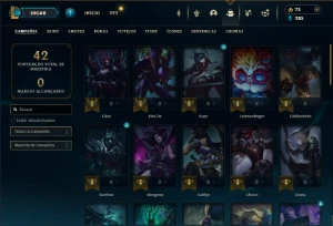 Prata 3 com 50 Champs e 13 Skins - League of Legends LOL