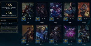 Conta League of Legends com 640 skins (ACESSO TOTAL) LOL