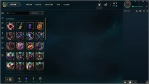Conta com nick raro de champion, 344 skins, s9 diamante 4 - League of Legends LOL