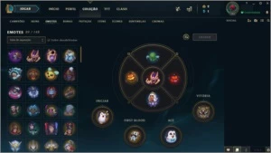 Conta com nick raro de champion, 344 skins, s9 diamante 4 - League of Legends LOL