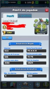 Conta arena 10 9 lendárias barata - Clash Royale