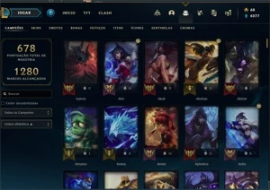 CONTA DE LOL 2015, GOLD 4 TODOS OS CHAMP - League of Legends