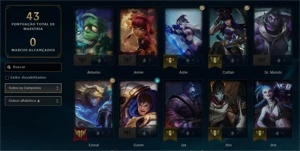 Conta League of Legends Diamante 2 - 33 Champ - 5 skins LOL