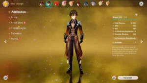 Conta Genshin com vários personagens bons - Genshin Impact