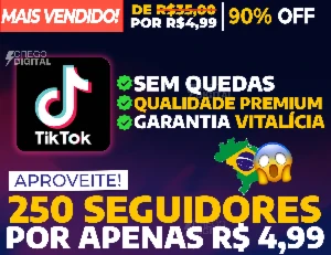 [Promoção] 250 Seguidores TikTok por apenas R$ 4,99 - Redes Sociais