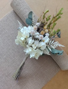 Mini Buque Desidratado em verde com natural - Artesanato e Personalizados
