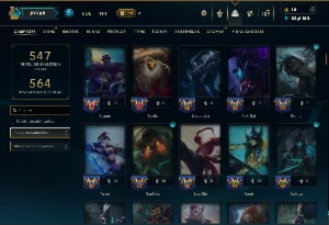 Ouro 2 com TODOS os Champs e 187 Skins ( ADC / SUP ) - League of Legends LOL
