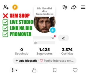 Conta Tiktok + Live Studio +1.400 Seguidores + E-Mail - Redes Sociais
