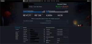 conta steam com vários jogos