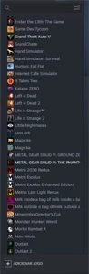 conta steam com vários jogos