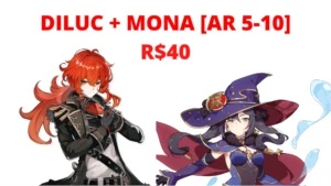 Diluc + Mona [ESTOQUE LOTADO] - Genshin Impact
