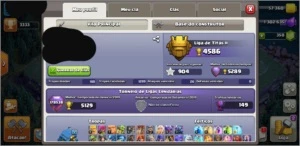 Conta de Clash of Clans CV12, sem ID supercell