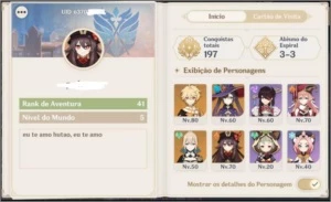 Conta com Hutao+Mona+Jean - Genshin Impact