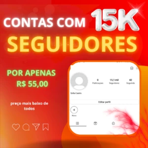 Conta Com 15 Mil Seguidores | Preço Super Baixo - Redes Sociais