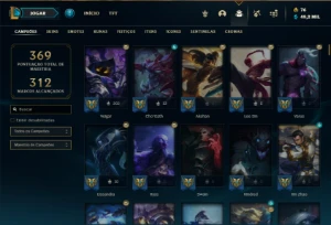 Conta ouro 3 com TODOS os champs e 182 Skins + 750 RP - League of Legends LOL
