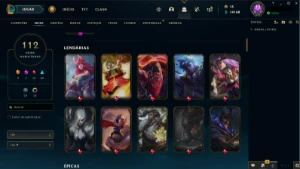 Conta LoL EX-Mestre MMR alto 112 skins - League of Legends