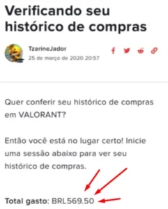 CONTA VALORANT (570 REAIS EM SKINS E VPs)