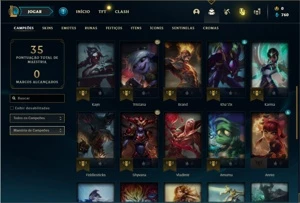 Conta diamante 4 com 31 Champs e 2 Skins - League of Legends LOL