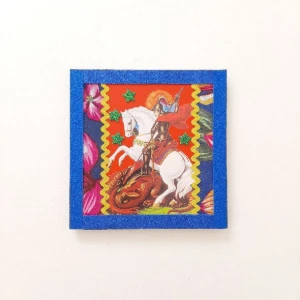 Quadrinho Retrô São Jorge - Artesanato e Personalizados
