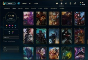 Conta prata 3 com TODOS os champs e 119 skins ( 3 Miticas ) - League of Legends LOL