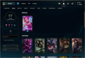 Conta unranked com 27 skins e 85 champs ( MAIN JG ) de 2012 - League of Legends LOL