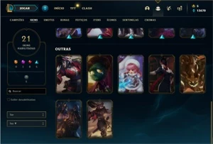 Conta prata 4 com 43 Champs e 21 Skins - League of Legends LOL